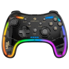 Deals, Discounts & Offers on  - Zebronics MAX FURY Transparent RGB LED Illuminated Wired Gamepad for Windows PC, Android, with Dual analog sticks, Quad front triggers, Dual motors