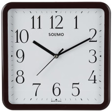 Deals, Discounts & Offers on  - Amazon Brand - Solimo Square Wall Clock | Plastic | 9.5 Inch | Brown