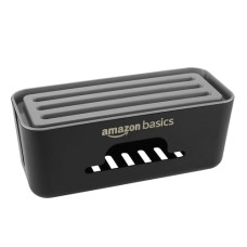 Deals, Discounts & Offers on  - Amazon Basics - Cable Management Box with Mobile Stand - Power Strip, Cords, Wires | Surge Protector Hiding Cover Organizer