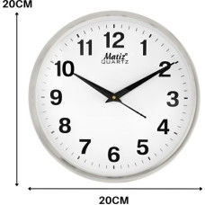 Deals, Discounts & Offers on  - matiz Analog 20 cm X 20 cm Wall Clock(Silver, With Glass, Standard)