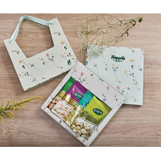 Deals, Discounts & Offers on  - Happilo Dry Fruit Celebrations Gift Box Lily, California Almonds 120 g, Premium Cashews 100 g, Raisins 180 g & Salted Pista 100 g, Gift Pack, 500 g