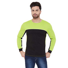 Deals, Discounts & Offers on Men - [Size S] GRITSTONES Full Sleeves Color Block Round Neck T-Shirt