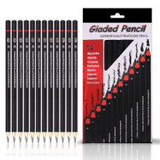 Deals, Discounts & Offers on Electronics - ABOUT SPACE Professional Shading & Drawing Pencils Set - (12 Lead Pencils) Assorted Gray-Black Sketching Pencils of 12 Shades