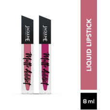 Deals, Discounts & Offers on  - Jaquline USA Luscious Lips Matte Addict Long Lasting Liquid Lipstick Set of 2,(Pink, 8 ml)