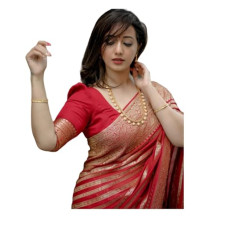 Deals, Discounts & Offers on Women - Yashika Women's Fancy Banarasi Kanjivaram Art Silk Saree with Blouse Pieces|| AZ-YS-OG-ASHOKA-P