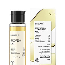 Deals, Discounts & Offers on Beauty Care - Brillare Tea Tree Hair Oil, with the Goodness of Lemon & Sunflower Oil, Dry, Itchy Scalp, 100% Natural Hair Oil, 100ml