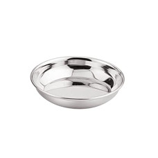 Deals, Discounts & Offers on  - Neelam Stainless Steel 7 22G PRM Halwa Plate, 14 cm, Silver