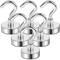 Deals, Discounts & Offers on  - KESI Magnetic Hooks Heavy Duty, 25LBS Strong Neodymium Magnets Ceiling Hooks for Hanging Plants, Metal Magnets