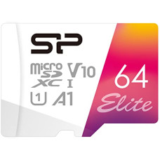 Deals, Discounts & Offers on  - SP Silicon Power Silicon Power 64GB microSDXC UHS-I Micro SD Card with Adapter, Up to 100MB/s Read, Class 10 U1 V10 A1 Full HD Video microSD Memory Card, Elite Series