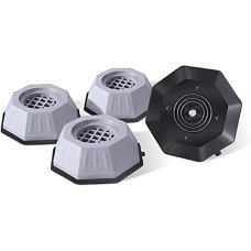 Deals, Discounts & Offers on  - E-COSMOS Washer Dryer Anti Vibration Pads with Suction Cup Feet, Fridge Washing Machine Leveling Feet Anti Walk Pads Shock Absorber Furniture Lifting Base (Pack of 4) (Grey)