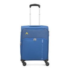 Deals, Discounts & Offers on  - Aristocrat Striker Cabin Size Soft Luggage (55 cm) | Spacious Polyester Trolley with 4 Wheels and Combination Lock | Dazzling Dark Blue | Unisex| 5 Year Warranty