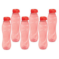 Deals, Discounts & Offers on  - Milton Grammy Pet Water Bottle Set of 6, 1 Litre Each, Red | BPA Free | Food Grade | Recyclable | Resuable | Sports | Gym | Home | Kitchen | Travel Bottle | Hiking | Treking | Reusable