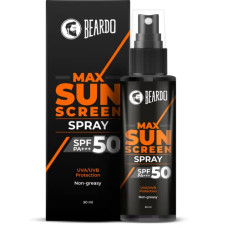 Deals, Discounts & Offers on  - Beardo Max Sunscreen SPF 50 & PA+++ Spray for Men | Non-greasy Sunscreen