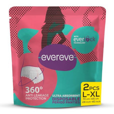 Deals, Discounts & Offers on Health & Personal Care - EverEve Ultra Absorbent Disposable Period Panties, L-XL, 2's Pack, 0% Leaks, Sanitary protection