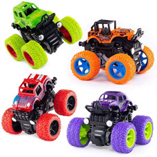 Deals, Discounts & Offers on  - PRIME DEALS 4WD Truck Cars Push and Go Toy Trucks Friction Powered Cars (4 Pack Monster Truck)