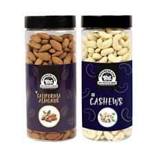 Deals, Discounts & Offers on  - WONDERLAND FOODS California Almonds (NP) & Cashews W320 (Mangalore Quality) | 1Kg (500g X 2) Delicious & Nutritious