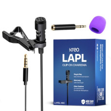 Deals, Discounts & Offers on Electronics - Kreo Lapl Lapel Mic with Extra Long Cable | Collar Mic for YouTube, Streaming, Videos | Plug and Play Microphone with 3.5mm Jack and Omnidirectional Pickup