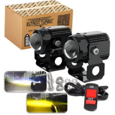 Deals, Discounts & Offers on  - ELTRON TURBO Elt9 1 Month Warranty Original Dc Power Mini Driving Fog Light Universal For All Motorcycle,Bikes,Cars,Projector Light 2 Color White&Yellow Spot Beam(Pack Of 2,Switch,9-24V Dc)LED