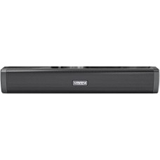 Deals, Discounts & Offers on Electronics - VARNI S201 Soundbar 12W Stereo Wireless Soundbar Speaker with 5Hours Playback, Built-in Mic, 40mm*2 Drivers, Built-in FM Radio, USB Port, 3.5mm Aux Slot, Micro SD Slot (Glosy Black)