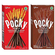 Deals, Discounts & Offers on  - Pocky Glico Combo pack Chocolate Floavour And Double Choco - 47g Each