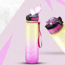 Deals, Discounts & Offers on  - Attro Motivational 1 Liter Quotes & Time Marker Dual Colour Sports Plastic Bottle BPA Free, Leak Proof Sipper Bottle