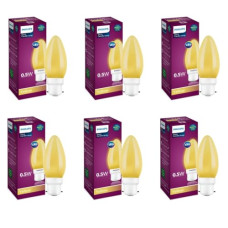 Deals, Discounts & Offers on  - Philips LED Deco Yellow 0.5W Glass Candle (Pack of 6)