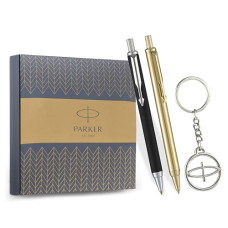 Deals, Discounts & Offers on  - Parker Profile Ball Pen (Twin) Combo Keychain - Blue