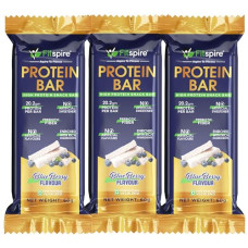 Deals, Discounts & Offers on  - Fitspire Protein Bar (Pack of 3 Combo) - Blueberry Flavor, 180 gm | With 20.5 gm Protein Each | No Artificial Sweetener & Flavor | protein snacks for muscle gain | Each Flavour - 60 gm