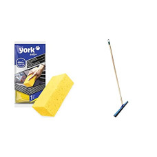 Deals, Discounts & Offers on Home Improvement - YORK Car Cleaning Sponge + Plastic Floor Squeegee 45 cm with Long Handle