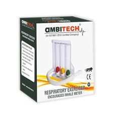 Deals, Discounts & Offers on  - AmbiTech Respiratory 3 Ball Lung Exerciser, Spirometer, Pack of 1, White