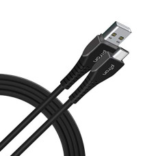 Deals, Discounts & Offers on  - pTron USB-A to Type-C 2.4A Fast Charging Cable compatible with Android Phones/Tablets, 480mbps Data Transfer Speed, Made in India, Solero T241 Tangle-free Type-C USB Cable (Round, 1M, Black)
