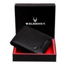 Deals, Discounts & Offers on  - WildHorn Oliver Black Leather Wallet