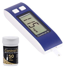 Deals, Discounts & Offers on  - Control D 50 Strips & Blue Digital Glucose Blood Sugar testing Monitor Machine