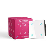 Deals, Discounts & Offers on  - HomeMate Wi-Fi Smart 4 Gang Touch Switch (White, Pack of 1) | No Hub Required | Works with Amazon Alexa, Google Assistant & Siri