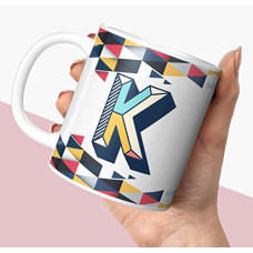 Deals, Discounts & Offers on  - NH10 DESIGNS 3D Colorful Alphabet Letter K Printed Coffee Mug for Girls Boys Friends Love Kids Best Gift