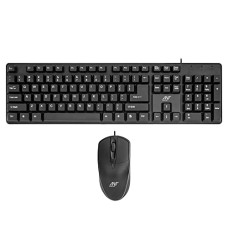 Deals, Discounts & Offers on  - Ant Value FKBRI02 Wired Keyboard and Mouse Combo,Full-Size Keyboard and Mouse Combo with Optical 3 Button Mouse, USB Plug-and-Play, Compatible with Desktop, Laptop, Notebook - Black