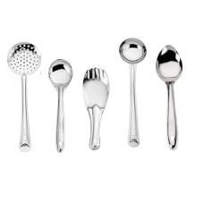 Deals, Discounts & Offers on  - Vipron Heavy Stainless Steel Cooking and Serving Spoon Set, 5-Pieces, Silver