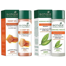 Deals, Discounts & Offers on  - Biotique Bio Honey Gel Refreshing Foaming Face Cleanser, 120ml & Bio Morning Nectar Sunscreen Ultra Soothing Face Lotion, SPF 30+, 120ml