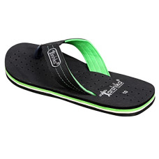 Deals, Discounts & Offers on  - Tarshika Men's Regular Flip-Flops and House Wear Slippers(SLIPPER 02_BLACK&GREEN_10N) UK-10