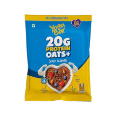 Deals, Discounts & Offers on  - Yogabar Super High Protein Oats 50g | 20g Protein | Choco Almond Oatmeal | Whey and Probiotics | High Absorption | High Fiber Oats