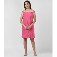 Deals, Discounts & Offers on  - HOMETALES Microfiber Printed Bath Wrap Beach Towel - Pink