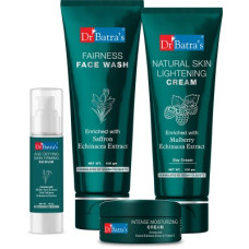 Deals, Discounts & Offers on  - Dr Batra's Age Defying Skin Firming Serum - 50 G, Fairness Face Wash 100 gm, Natural Skin Lightening Cream - 100 gm and Intense Moisturizing Cream -100 G (Pack of 4)(4 Items in the set)