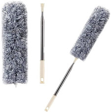 Deals, Discounts & Offers on Home Improvement - ApLiQ Fan Cleaning Mop Microfiber Duster with Extension Pole, Extra Long 100 inches, Adjustable, Bendable Head, Extendable Duster