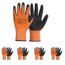 Deals, Discounts & Offers on  - Karam HS01 Prokut Safety Gloves | Orange Liner with Black Crinkle Latex Coating | Provides an Excellent Grip & Good Mechanical Performance