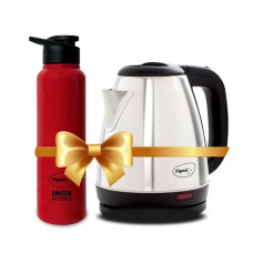Deals, Discounts & Offers on  - Pigeon 1.5 litre Hot Kettle and Stainless Steel Water Bottle Combo used