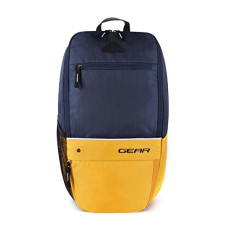 Deals, Discounts & Offers on Backpacks - Gear Superior Xl 16L Samll Water Resistant School Bag/Casual Standard Backpack/College Bag/Sports Bag With Shoe Compartment For Men/Women (Navy-Yellow)