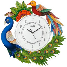 Deals, Discounts & Offers on  - AJANTA Analog 35 cm X 35 cm Wall Clock(Multicolor, With Glass, Standard)
