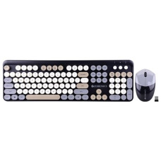 Deals, Discounts & Offers on  - ZEBRONICS Companion 301 2.4GHz Wireless Keyboard & Mouse Combo with UV Printed, Retro Style Keys, 104 + 12 Integrated Multimedia Keys, 1600 DPI, High Precision (Black + Grey)