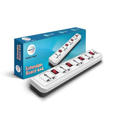 Deals, Discounts & Offers on Electronics - Wipro Essential 4+4 Extension Board | 4 Universal Socket with 4 Switches | 2 Meter Long Cord | Child Safety | Auto Cutoff | Fire Resistant | Multiplug Socket