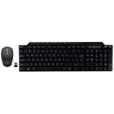 Deals, Discounts & Offers on  - ZEBRONICS Zeb-Jaguar Wireless Mouse, 2.4GHz with USB Nano Receiver & ZEB-KM2100 Multimedia USB Keyboard Comes with 114 Keys Including 12 Dedicated Multimedia Keys & with Rupee Key
